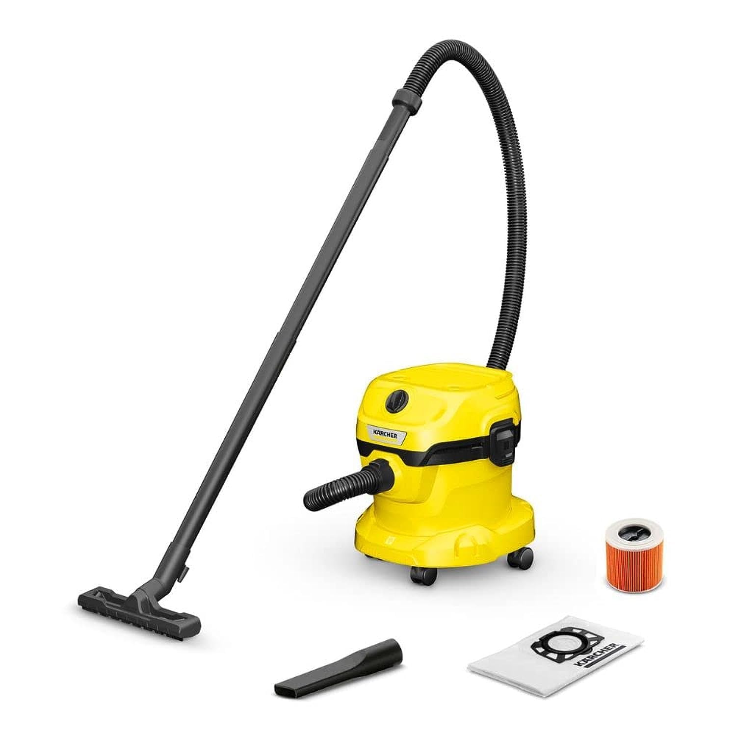 Kärcher Wet & Dry Vacuum Cleaner Wd 2 Plus, Blowing Function, Power: 1000W, Plastic Container